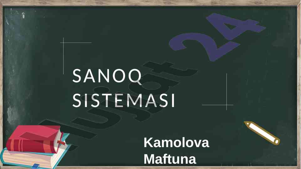 Asosiy tushunchalar sanoq sistemalarida