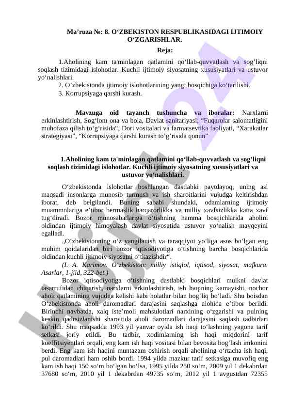 Ijtimoiy o'zgarishlar va sog'liqni saqlash tizimi
