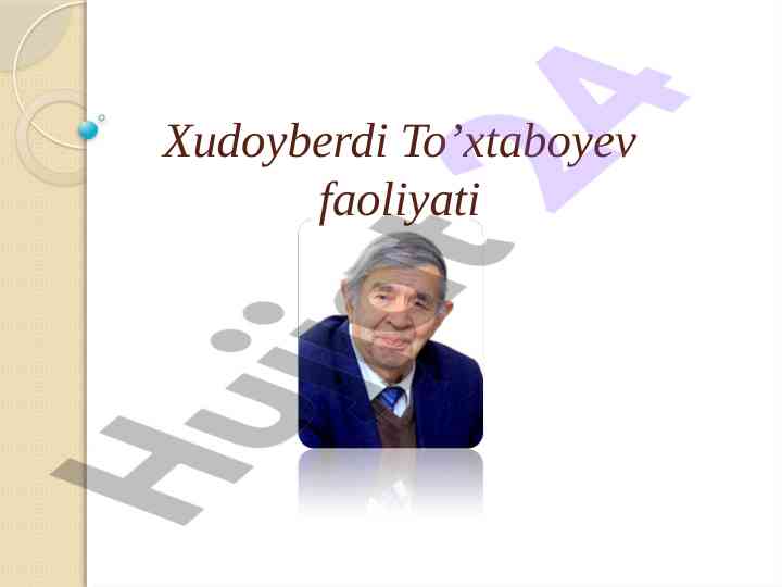 Xudoyberdi to’xtaboyev faoliyati va meroslari