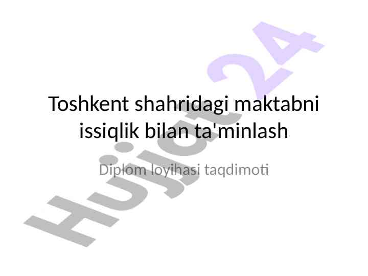 Maktab binolarini isiklik bilan ta’minlash loyiha