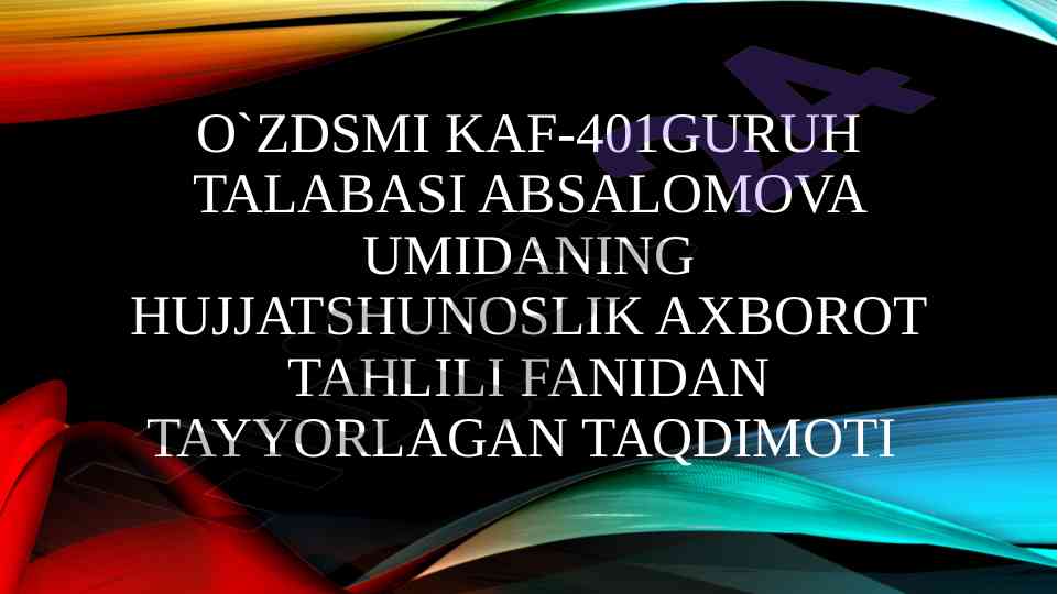 Davriy nashr va ularning turlari taqdimoti