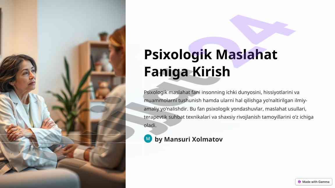 Psixologik maslahat fani: hissiyotlarni tushunish