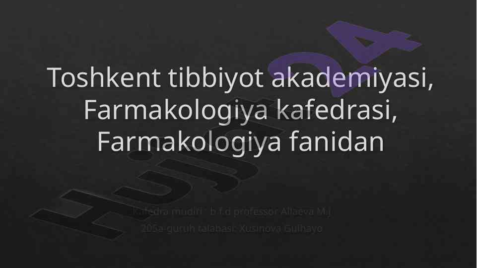 Nikotinning o’smirlar va ayollar organimiga ta’siri
