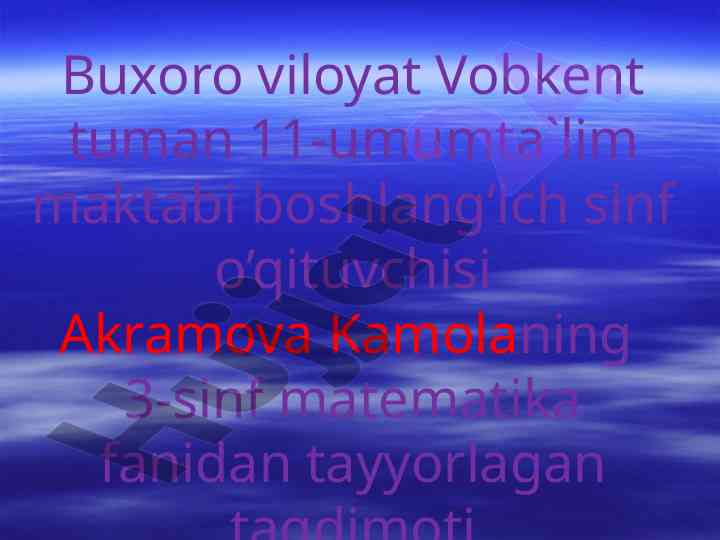 Ijro etish uchun ikki xonali sonni bo‘lish