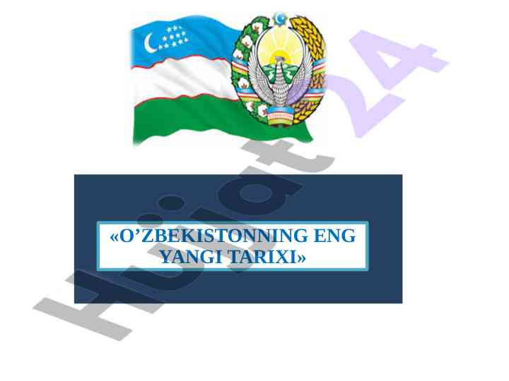 O‘zbekistonning eng yangi tarixi iqtisodiy islohotlar