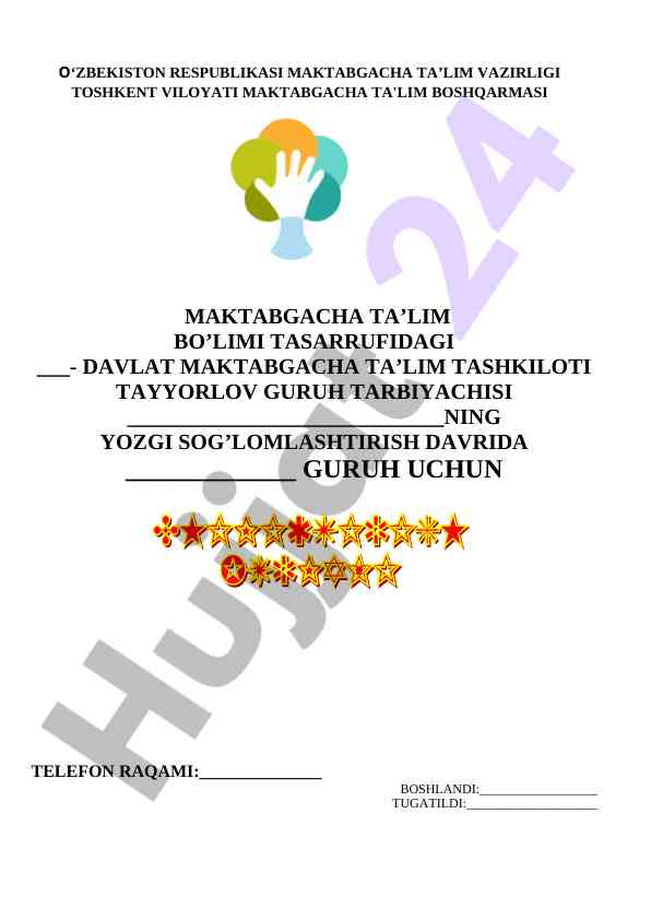 Maktabgacha ta’limda chiniqtirish usullari