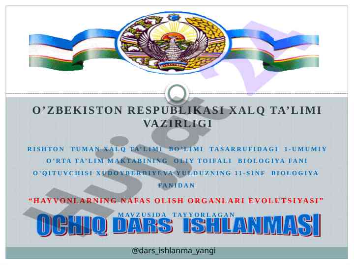Hayvonlarning nafas olish organlari evolutsiyasi