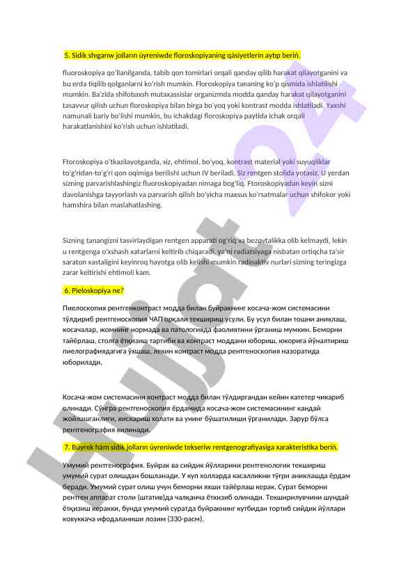 Floroskopiya mavzusida qo'llanmalar bilan tanishing