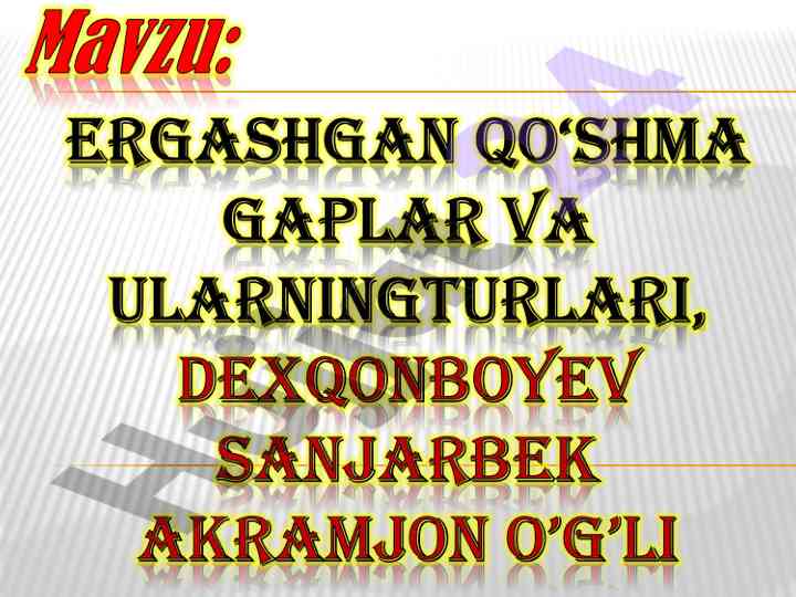 Ergash gaplar va bosh gaplar tushuntirish