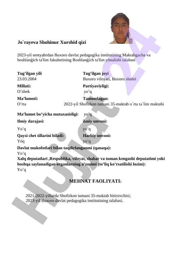 Buxoro davlat pedagogika institutida o‘qish jarayoni