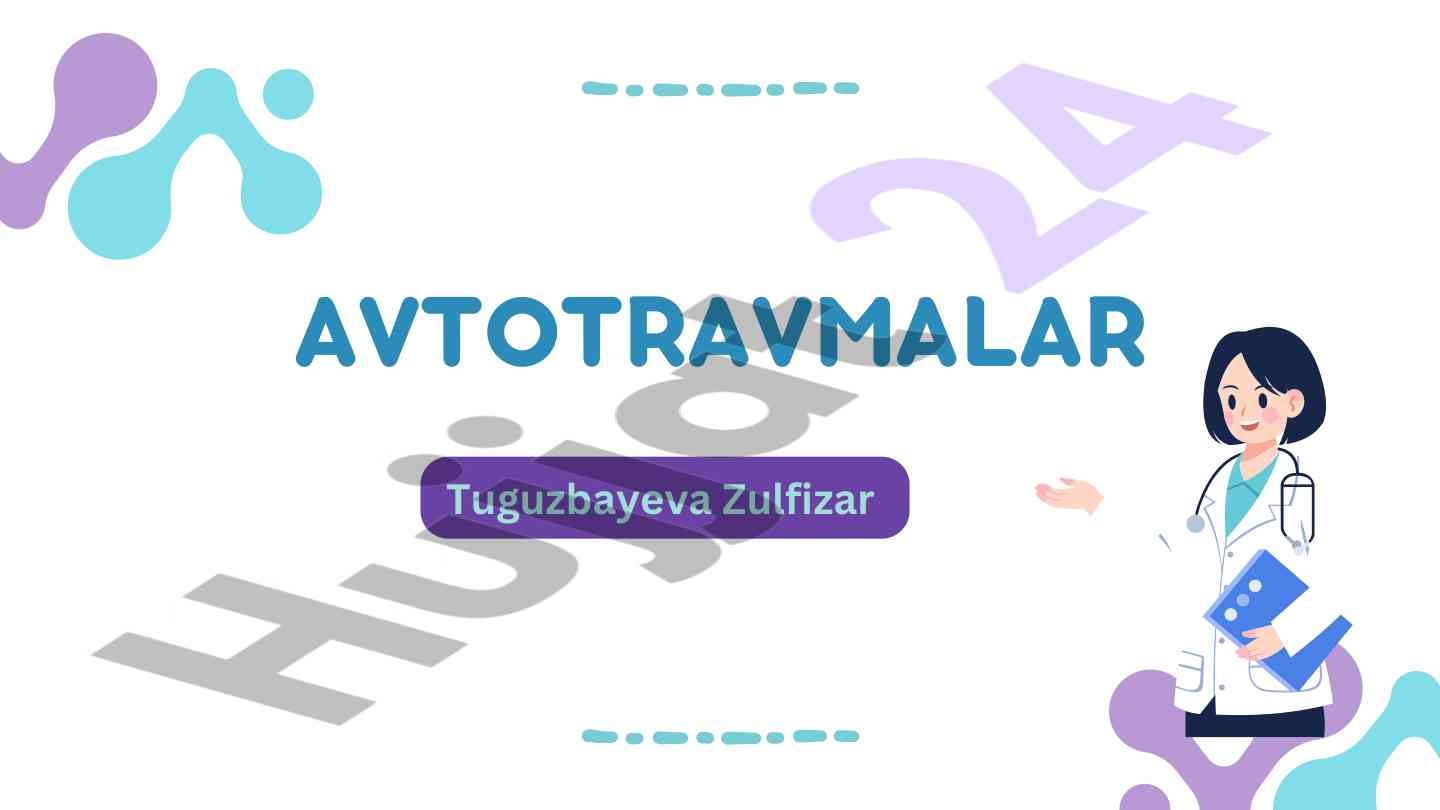Avtotravmalar makanik jarohatlarning turlari