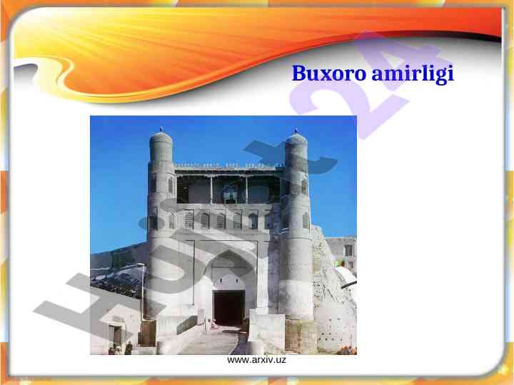 Buxoro amirligining davlat boshqaruvi asoslari