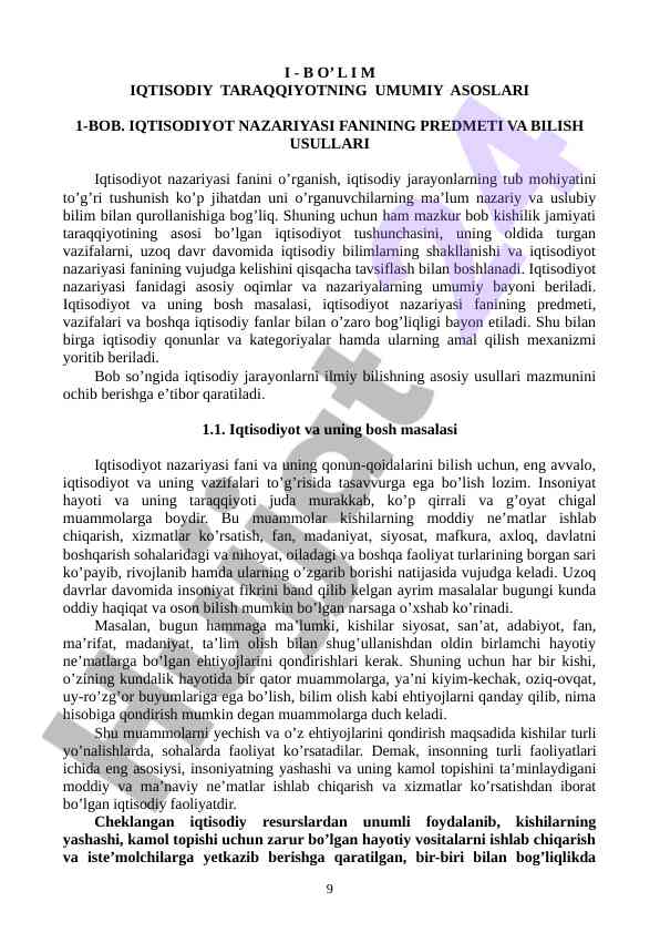 Iqtisodiy taraqqiyot asoslari va nazariyasi