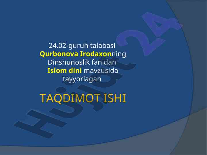 Islom dini 