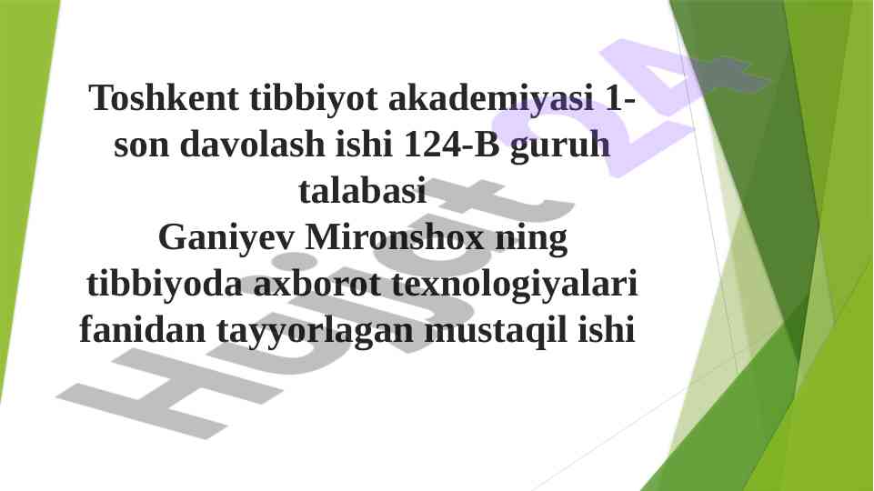 Kompyuter grafikasi va axborot texnologiyalari