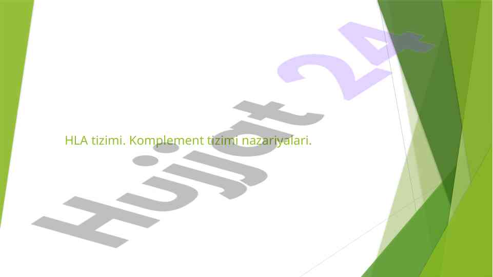 Hla tizimi va infektsiyalar tizimlari