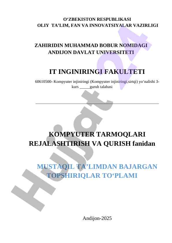 Kompyuter tarmoqlari rejalashtirish va qurish
