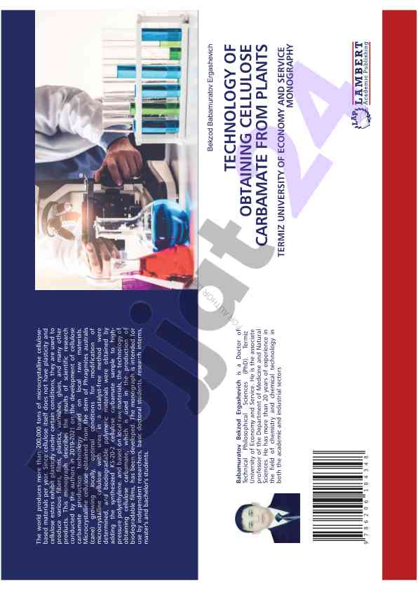 Technology of obtaining cellulose carbamate from plants