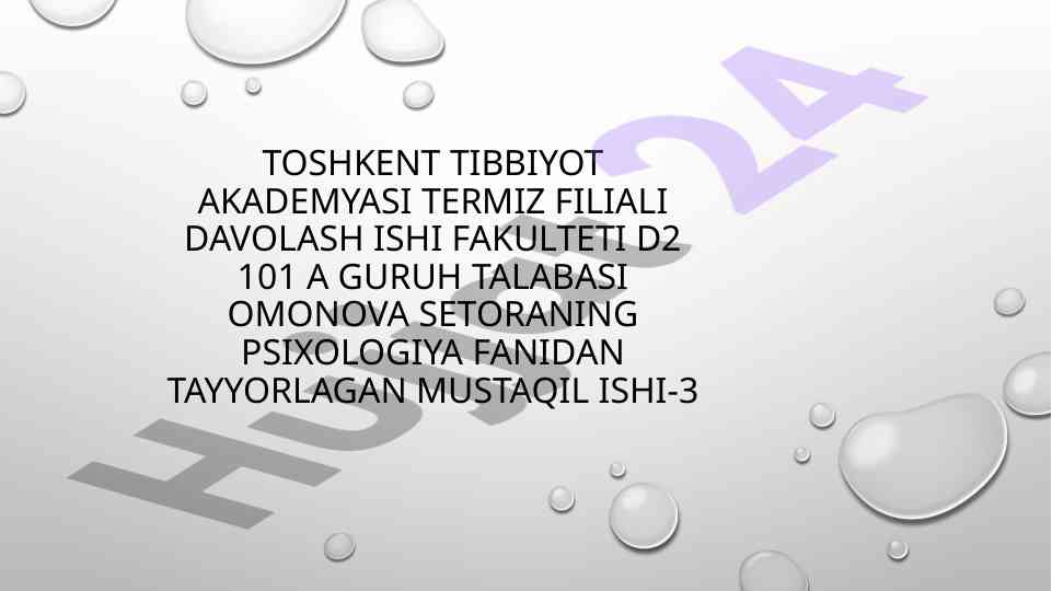 Sharq mutafakkirlarining psixologik qarashlari