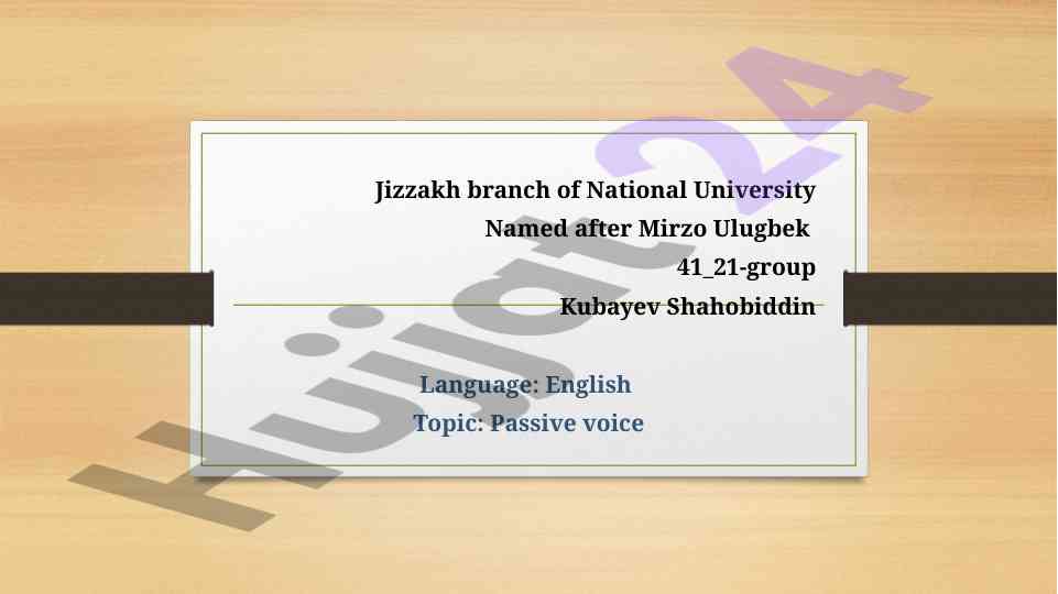 Understanding passive voice in english grammar