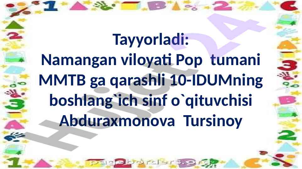 Butunni topishga oid masalalar 8-dars