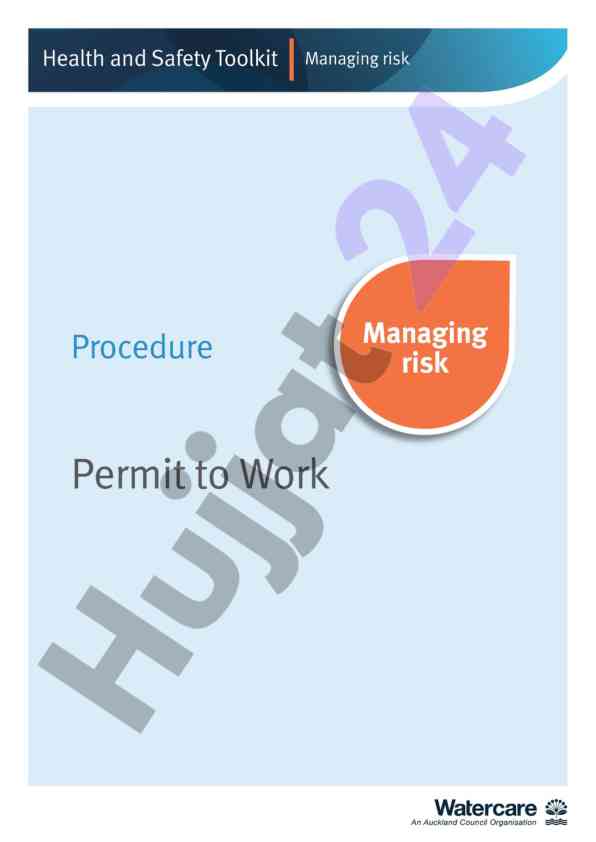 Permit to work procedure and certificates guidelines