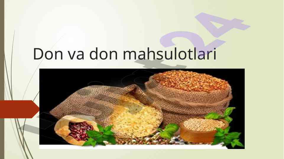 Don Va Don Mahsulotlari Tahlili