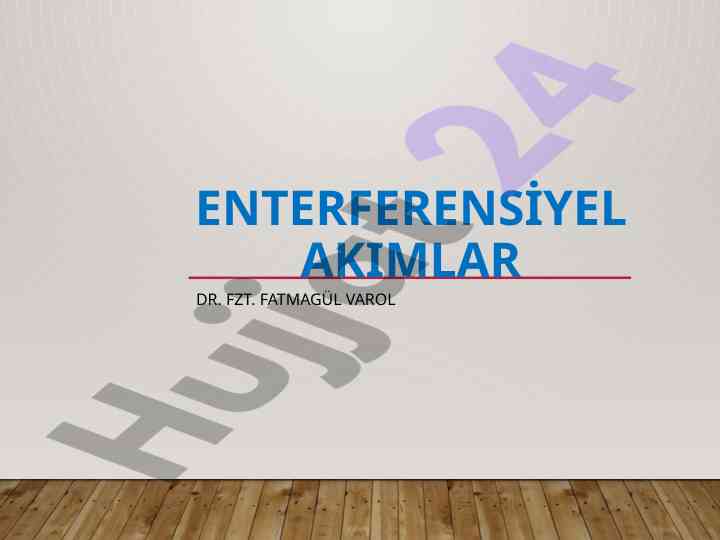 Interferensiyel akımlar ve biyofiziksel prensibi