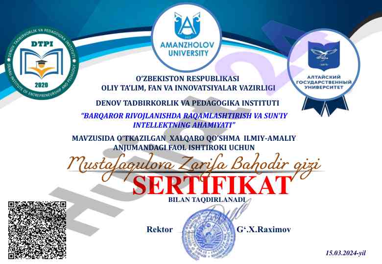 Raqamlashtirish va sun’iy intellektning ahamiyati