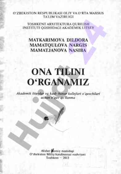 Ona tilini o‘rganamiz akademik litseylar uchun
