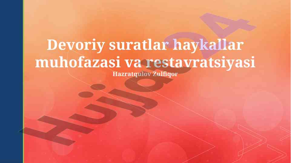 Haykaltaroshlik yodgorliklarini himoya qilish rejalari