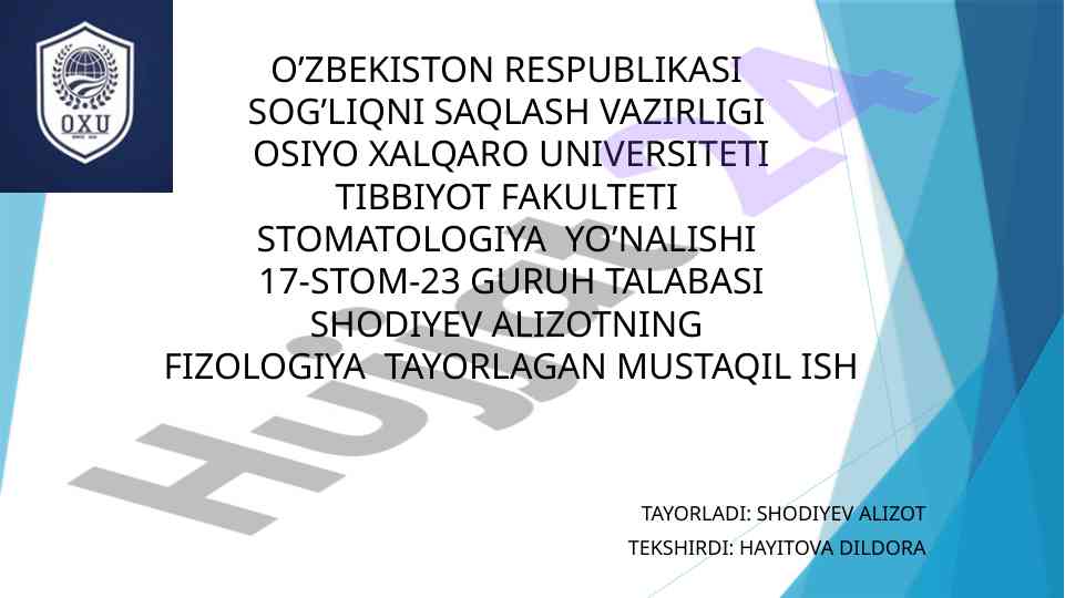 Parabioz holati va glial hujayralarning funksiyalari