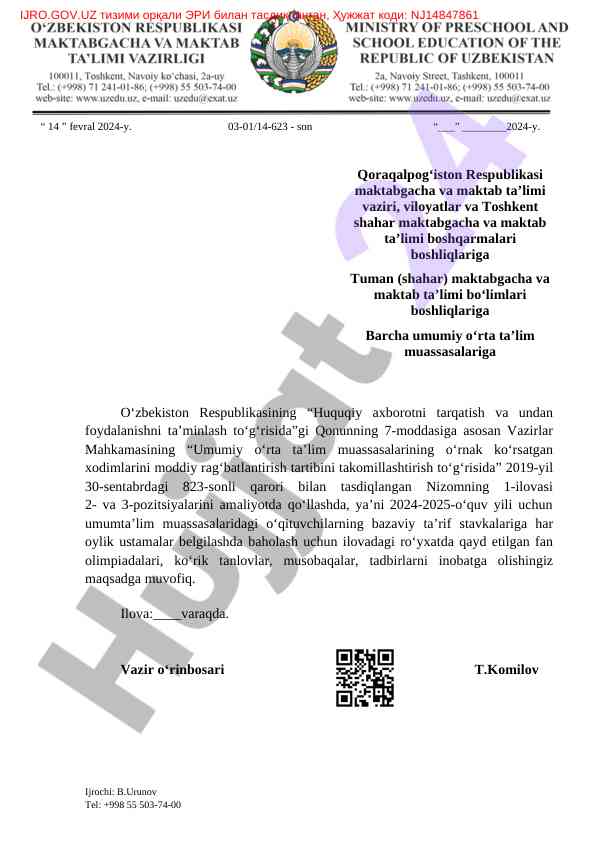 O‘zbekiston respublikasi ta'lim maktablariga ta'siri