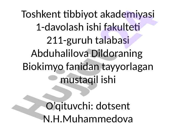 Murakkab lipidlar almashinuvi va yog'lar boshqarilishi