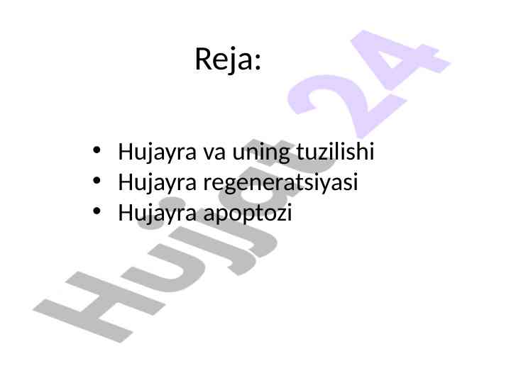 Hujayra tuzilishi va funksiyalari