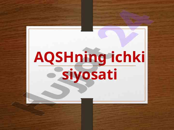 Aqsh ichki siyosati