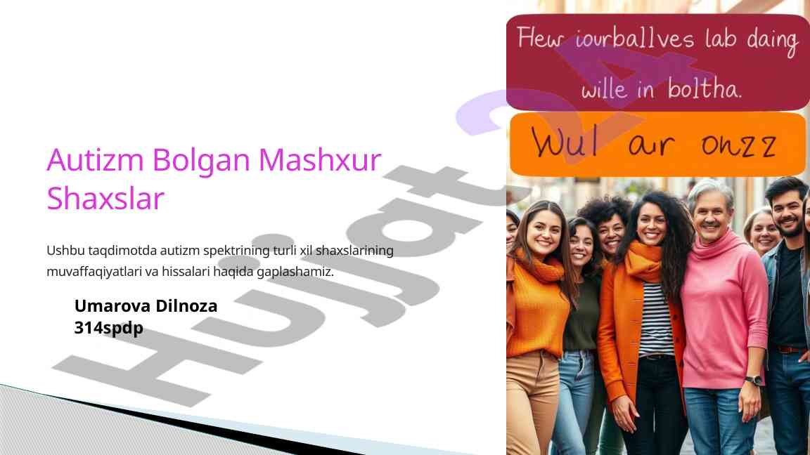 Autizm spektr buzilishi va mashxur shaxslar