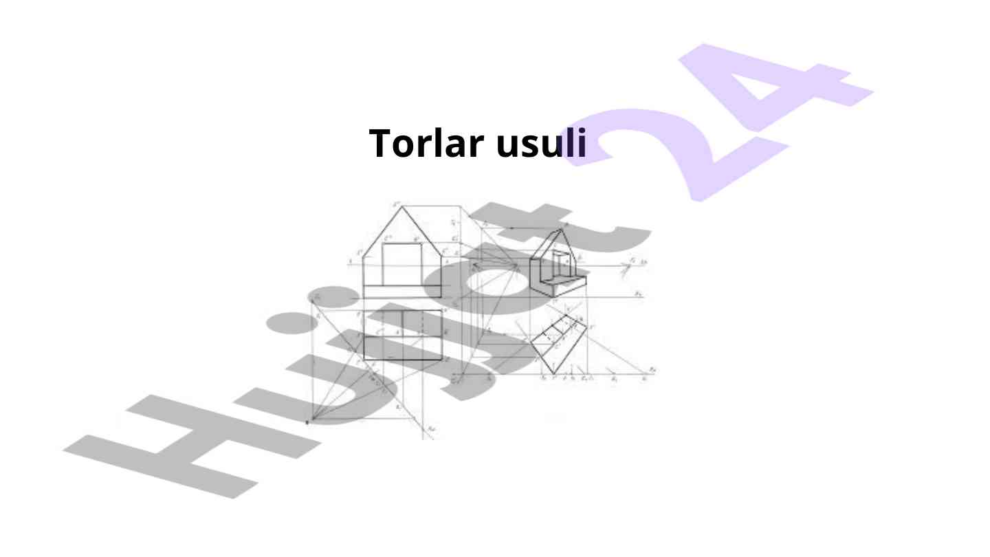 Torlar usuli bilan perspectiv tasvirini qurish