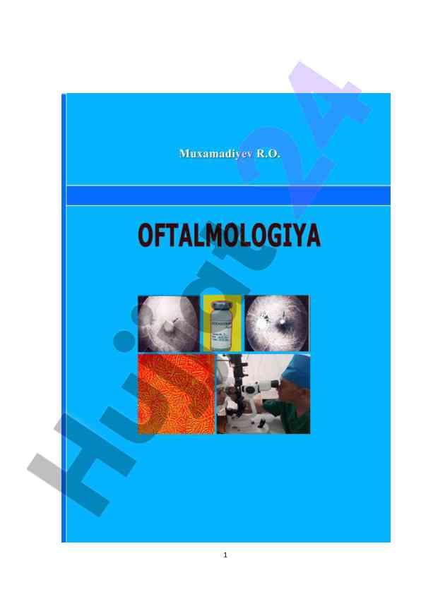 Oftalmologiya darslik bakalavrlar uchun