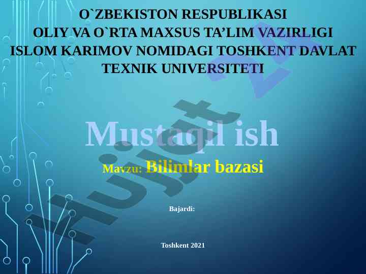 Bilimlar bazasi boshqaruvi tizimlari haqida