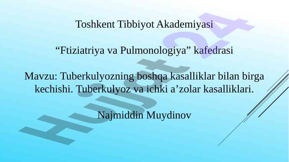 Tuberkulyozning ichki a'zolar bilan kechishi