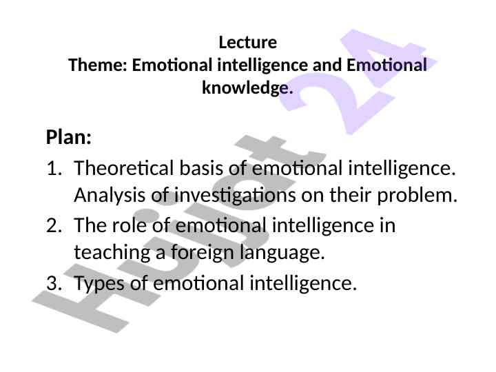 Emotional intelligence and its role in language teaching