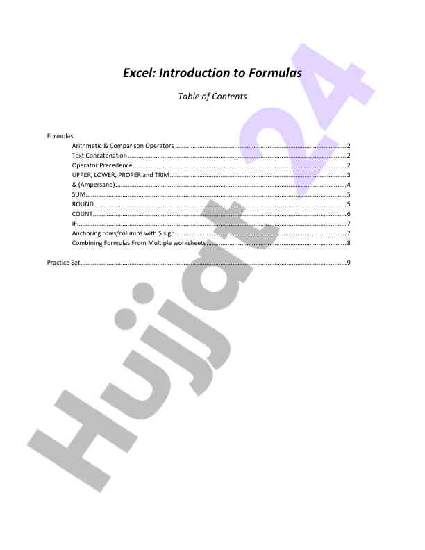 Excel formulalari kirish va foydalanish