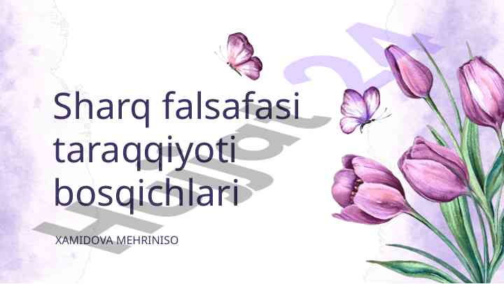 Sharq falsafasi taraqqiyoti bosqichlari