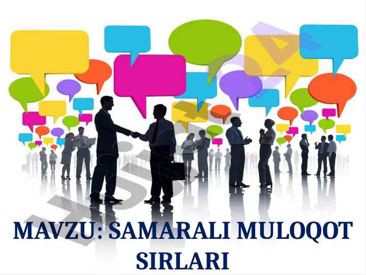 Samarali muloqot sirlari bilan tanishing