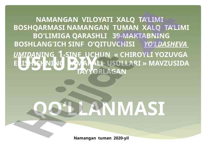 Chiroyli yozuvga erishishning samarali usullari