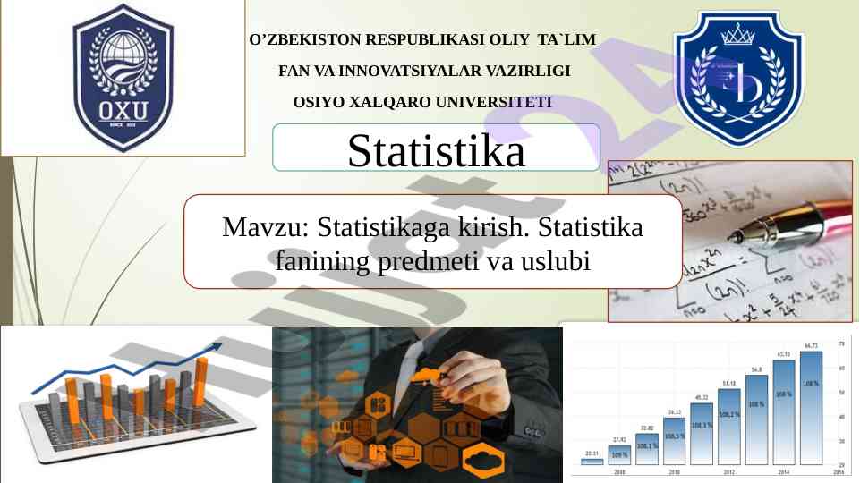 Statistikaga kirish fanining asosiy konseptsiyalari