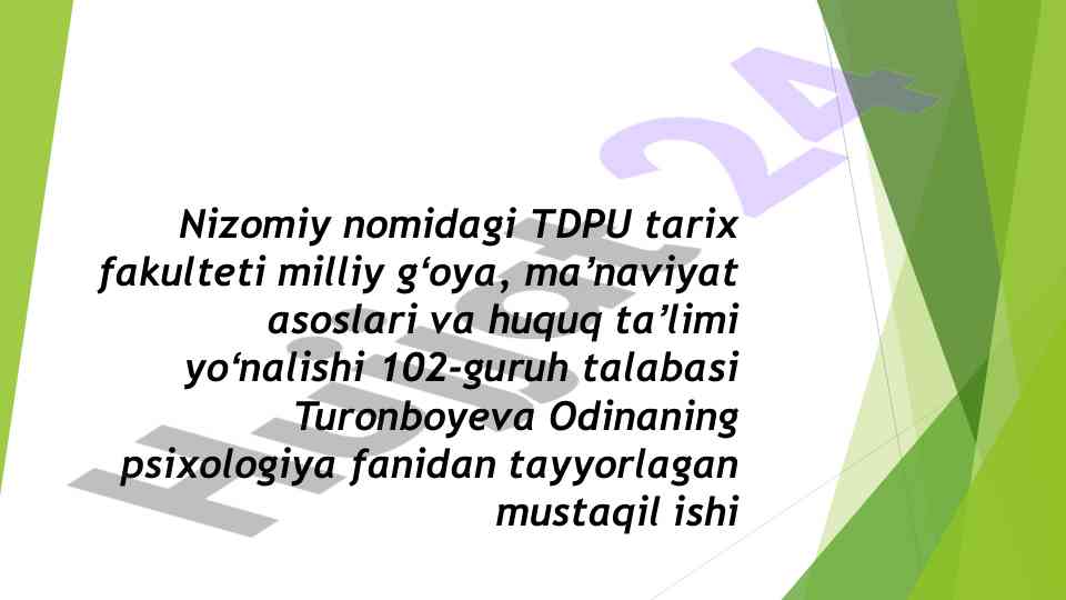 Xotira tushunchasi va psixologiya jarayonlari