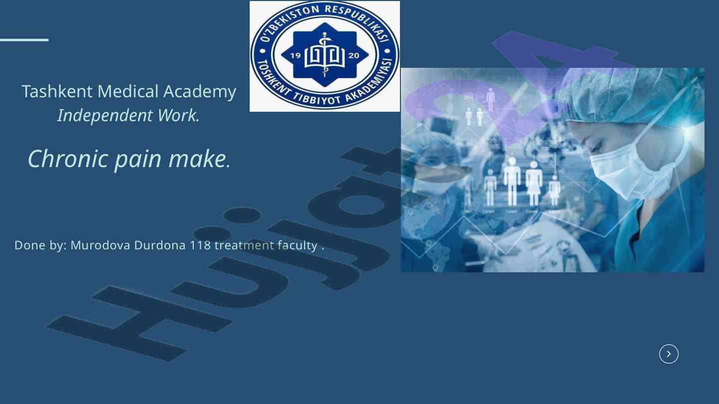 Chronic pain management and professional qualities