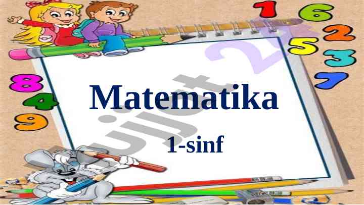 Uzunlik o‘lchov birliklari – detsimetr, metr